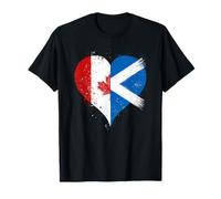Cool Vintage Canada Scotland Flag A Proud Canadian Scottish T-Shirt