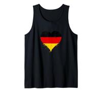 Cool Vintage Germany Flag Heart for Proud German Fans Pride Tank Top