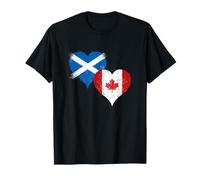 Cool Vintage Scotland Canada Flag A Proud Scottish Canadian T-Shirt