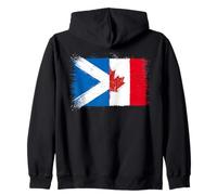 Cool Vintage Scotland Canada Flag A Proud Scottish Canadian Zip Hoodie