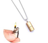 Cool Vintage Trench Lighter Wheel Kerosene Small Keychain for Collection Decorative Gift (Gold)