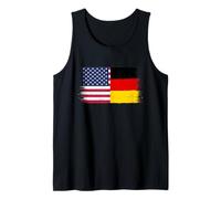 Cool Vintage USA Germany Flag Proud German Americans Pride Tank Top