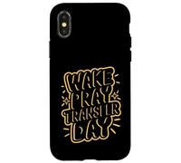 Cool Wake Pray Transfer Day IVF Pregnancy Case for iPhone X/XS
