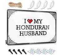 Cool Wall Art Fun Wall Art - I Love My Honduran Husband Collection Gorgeous Retro Style Decoration For Outhouse(20X30CM)