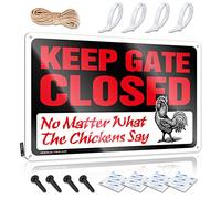 Cool Wall Art Funky Decore Home Decor - Keep Gate Closed No Matter What The Chickens Say Cover Rustic Style Artwork For Comfort(30X40CM)
