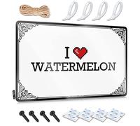 Cool Wall Art Girly Vintage Style | I Love Watermelon Handcrafted Accessory Home Decor(30X40CM)