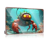 Cool Wall Art Soft Bath Waterproof Artwork, Nostalgic Retro Print For Cafe Pub Highland | Camper Accessories For Outside Pre-drilled Custom Underwater Adventure: The Lobster(30X40CM)