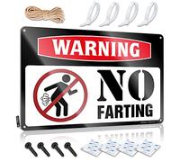 Cool Wall Decor Valentine's Day Waterproof Artwork, Crazy Retro Print For Cafe Pub Slow | Tinsign Pre-drilled Custom No Farting Warning(30X40CM)