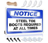 Cool Wall Decor Wall Ready To Hang - Notice Steel Toe Boots Required At All Times Letters For Rv(20X30CM)