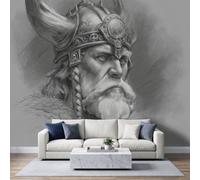 Cool Wall Mural 500x280cm, Viking Warrior Celtic Patterns Men Non-Woven Fleece Photo Wallpaper, Premium Art Print - Mural Wallpaper Decoration for Bedroom Living Roo