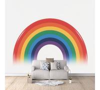 Cool Wallpaper Light Linear Rainbow, Gothic Bedroom Wall Paper Abstract Geometric Living Room Wall Paper Hide Uneven Walls Transform Your Room Safe for Kids Room 250X175Cm