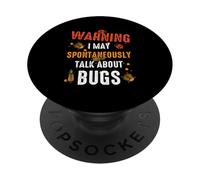 Cool Warning Talk About Bugs Funny Insect Collector Boy PopSockets Adhesive PopGrip