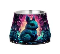 Cool Watercolor Squirrel Pet Bowl Non Slip Anti Skid Dog Bowls Stainless Steel Stackable Food Puppy Bowl Dishes