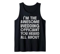 Cool Wedding Officiant Art for Men Women Tank Top