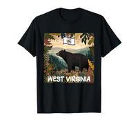 Cool West Virginia with Black Bear in Nature Graphic T-Shirt