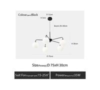 (Cool White 6000K, B Gold) Lampu liontin kamar tidur master tembaga Nordic, desainer kamar anak-anak, lampu gantung, restoran, lampu kacang ajaib