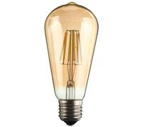 (Cool White) Amber Shell E27 / E26 ST58 6W COB 220V Edison Retro Light Blub Squirrel Cage Not Dimmable Warm White 600lm