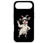Cool White Goat Rock Hand Sign Sunglasses Punk Graphic With Case for iPhone Air