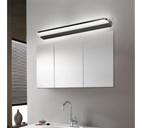 Cool White LED Bathroom Mirror Light 6000K Hardwired Shaving Wall Light 9-14W Modern Black 50CM Perfect for Bathroom & Living Room Illumination
