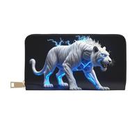 Cool White Tiger-A Print Wallet Women, Leather Bifold Multi Card Wallet, Long Purse Women's Wallets