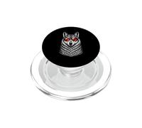 Cool Wild Alpha Wolf Sunglasses Vintage Sketch Style PopSockets PopGrip for MagSafe