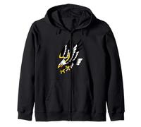 Cool Wild USA Eagle Hunting Illustration Graphic Designs Zip Hoodie