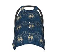 Cool Wolf Blue Eyes Print Baby Car Seat Covers, Breathable Nursing Cover Breastfeeding Cover, Stroller Covers, Multi-use Infant Carseat Canopy, Baby Boys Girls Newborn Essentials