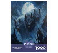 Cool Wolf Jigsaw Puzzle for Adults Fun 1000 Pieces Animal Toy Intellectual Game Stress Relief Home Decoration Education Game Premium & Durable 38x26cm/1000pcs