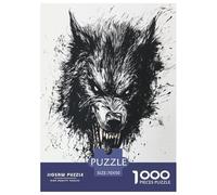 Cool Wolf Jigsaw Puzzles 1000 Piece Animal for Adults Fun Stress Relief Toy Intellectual Game Education Game Home Decoration Challenge Educational 70x50cm/1000pcs