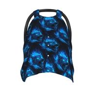 Cool Wolf Print Baby Car Seat Covers, Breathable Nursing Cover Breastfeeding Cover, Stroller Covers, Multi-use Infant Carseat Canopy, Baby Boys Girls Newborn Essentials