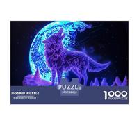 Cool Wolf1000Pieces JigsawPuzzlesAnimal KidsforAdult Challenging LargePiecePuzzles Age12+byth Challenging The Impossible Difficult Game Fun, Challenging 38x26cm/1000pcs