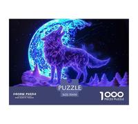 Cool Wolf1000Pieces JigsawPuzzlesAnimal KidsforAdult Challenging LargePiecePuzzles Age12+byth ThemeFlowersandBirds Fun, Challenging 70x50cm/1000pcs