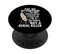 Cool Writer Author Journalist Writing Poetry PopSockets Adhesive PopGrip