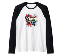 Cool Yawn City Art Costume Raglan Baseball Tee