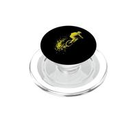 Cool Yellow Polygonal Mountain Biker in Action PopSockets PopGrip for MagSafe