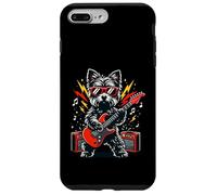 Cool Yorkie Dog Playing Electric Guitar Rocker Musician Case for iPhone 7 Plus/8 Plus