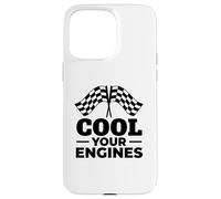 Cool Your Engines Racing Checkered Flags Drag Racer Case for iPhone 15 Pro Max