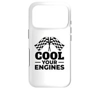 Cool Your Engines Racing Checkered Flags Drag Racer Case for iPhone 17 Pro