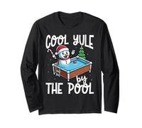 Cool Yule by the Pool Funny Summer Christmas Long Sleeve T-Shirt