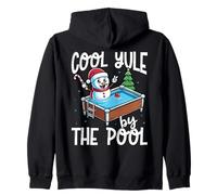 Cool Yule by the Pool Funny Summer Christmas Zip Hoodie