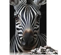 Cool Zebra Animal Portrait Puzzles 1000 Piece Wooden Puzzle for Adults And Teenager Educational Game for Adult Teenagers 1000pcs (75x50cm)