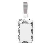 Cool Zebra Black White Badge Holder, ID Badge Holder with Lanyard, ID Card Holder, Hard Plastic Vertical Name Badge Holders