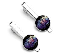 Cool Zeus God Greek Mythology Men's Tie Clips Necktie Bar Pinch Clip Set of 2 Formal Business Wedding Accessories