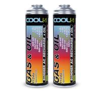 Cool5 2 x Air Conditioning Repair Kit - Refrigerant Replacement and Oil (R134a and R12 Gas Replacement) for Cars 1995-2016 - High Performance (2 Cans 2-in-1 290g R134a Cars 1995-2016)