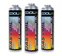 Cool5 Replacement Refrigerant R134a for Car Air Conditioners - 3 Cans 2-in-1, 290g