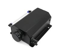 Coolant Expansion Tank 1000ml/2000ml Square Overflow Tank 1L/2L With Drain Plug Universal Aluminum Alloy Engine Coolant Radiator(2L-Black)