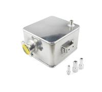 Coolant Expansion Tank 2L Litre Black, Silver Polished Alloy Header Expansion Water Tank & Cap WATER HEADER TANK Coolant Overflow Reservoir Kit(Silver)