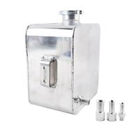 Coolant Expansion Tank 2L Litre Polished Alloy Header Expansion Water Tank & Cap WATER HEADER TANK Coolant Overflow Tank Reservoir Kit Radiator Overflow Tank(Silver)