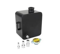 Coolant Expansion Tank 2L Litre Polished Alloy Header Expansion Water Tank & Cap WATER HEADER TANK Coolant Overflow Tank Reservoir Kit Radiator Overflow Tank(Black)