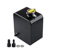 Coolant Expansion Tank 2L Litre Polished Alloy Header Expansion Water Tank & Cap WATER HEADER TANK Coolant Overflow Tank Reservoir Kit(Black)